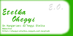 etelka ohegyi business card